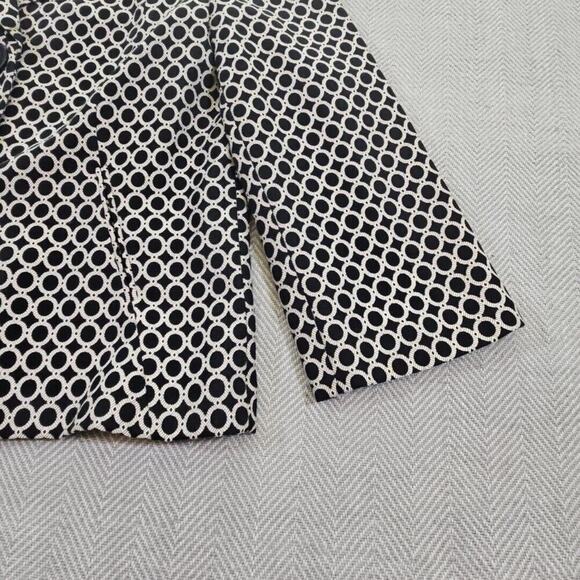 Rafaella Geometric Blazer Coat Jacket Women's Size 10 Black & White Old Money - Picture 11 of 16